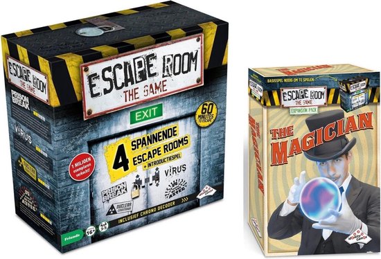 Afbeelding van het spel Spellenbundel - Escape Room - 2 Stuks - The Game basisspel & Uitbreiding The Magician