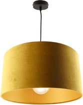 Olucia Urvin - Moderne Hanglamp - Stof - Geel;Goud - Rond - 40 cm