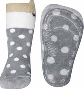 Antislip sokken vosje en stippen lichtgrijs-25/26