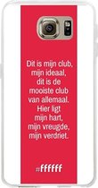 Samsung Galaxy S6 Hoesje Transparant TPU Case - AFC Ajax Dit Is Mijn Club #ffffff