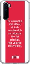 OnePlus Nord Hoesje Transparant TPU Case - AFC Ajax Dit Is Mijn Club #ffffff