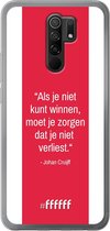 Xiaomi Redmi 9 Hoesje Transparant TPU Case - AFC Ajax Quote Johan Cruijff #ffffff