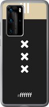Huawei P40 Pro Hoesje Transparant TPU Case - AFC Ajax Uitshirt 2018-2019 #ffffff