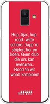 Samsung Galaxy A6 (2018) Hoesje Transparant TPU Case - AFC Ajax Clublied #ffffff