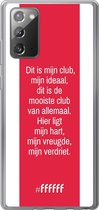 Samsung Galaxy Note 20 Hoesje Transparant TPU Case - AFC Ajax Dit Is Mijn Club #ffffff