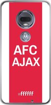 Motorola Moto G7 Hoesje Transparant TPU Case - AFC Ajax - met opdruk #ffffff