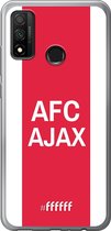 Huawei P Smart (2020) Hoesje Transparant TPU Case - AFC Ajax - met opdruk #ffffff