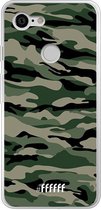 Google Pixel 3 Hoesje Transparant TPU Case - Woodland Camouflage #ffffff