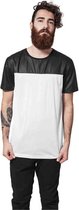 Urban Classics Heren Tshirt -S- Football Mesh Wit/Zwart