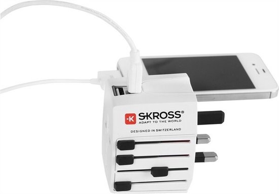 Skross Reisstekker World Travel Adapter MUV USB | bol.com