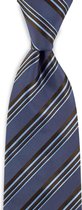 We Love Ties - Stropdas Office Day - geweven zuiver zijde - blauw / bruin