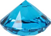 Lichtblauwe nep diamant 5 cm van glas