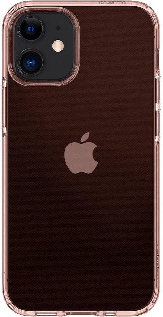 Spigen Crystal Flex Apple iPhone 12 Mini Hoesje Roze Transparant