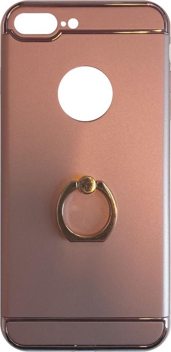 Fit Fashion - Hardcase Hoesje - Met ring - Geschikt voor iPhone 7 Plus - Roze