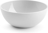2x plats / bols en plastique blanc - 950 ml - 17 x 17 x 7 cm - Ustensiles de cuisine