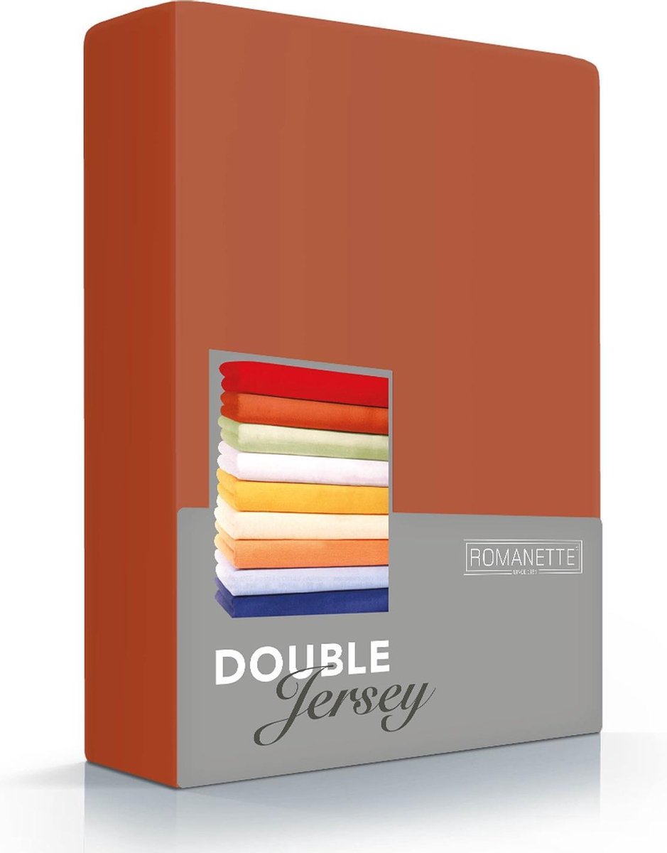 Hoogwaardige Dubbel Jersey Hoeslaken Tweepersoons Oranje | 140/150/160x200/210/220 | Zacht En Dik | Rondom Elastiek