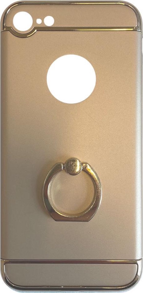 Fit Fashion - Hardcase Hoesje - Met ring - Geschikt voor iPhone 7 - Goud