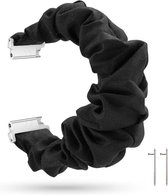 SmartphoneClip® Scrunchie Bandje zwart geschikt voor Fitbit Versa | Versa 2 | Versa Lite