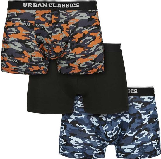 Urban Classics 3-Pack Heren Boxerset - zwart/camouflage - XL