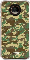 Motorola Moto Z Force Hoesje Transparant TPU Case - Jungle Camouflage #ffffff