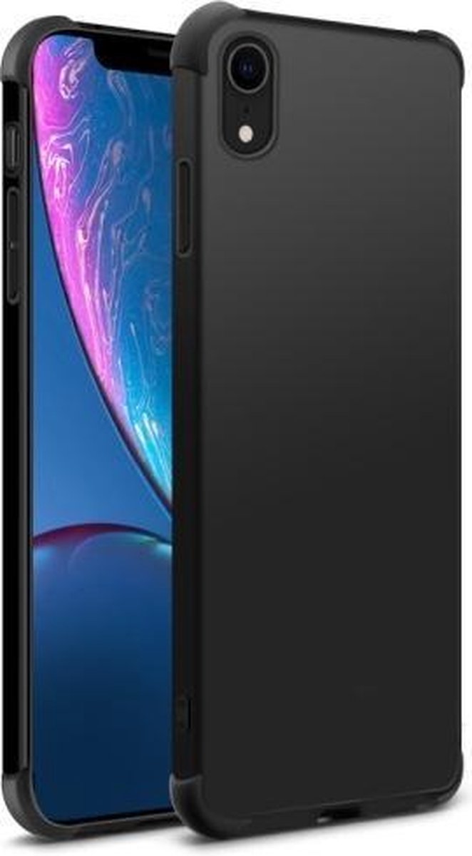 Shockproof Soft TPU hoesje zwart Silicone Case Geschikt voor: iPhone XS Max