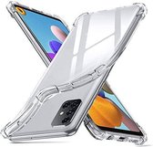 Shockproof Flexibele achterkant Silicone hoesje transparant Geschikt voor: Samsung Galaxy A21S