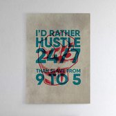 Walljar - Hustle - Muurdecoratie - Canvas schilderij