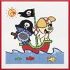 Woezel & Pip: Op avontuur met het piratenschip borduren (pakket)