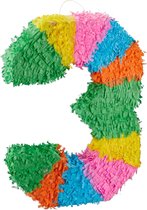 Relaxdays pinata verjaardag getal - piñata zelf vullen - getallen van 0 tot 9 - gekleurd - 3