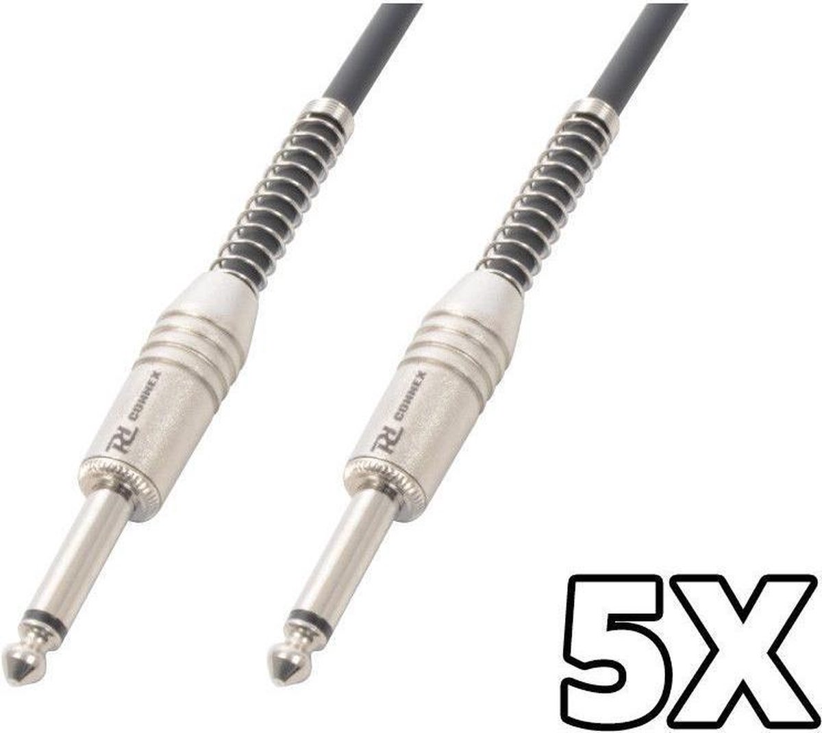 PD Connex gitaarkabelset met 5 gitaarkabels van 3 meter