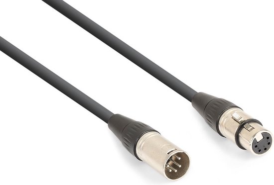 PD Connex 5-pins XLR (m) - 5-pins XLR (v) DMX kabel - 1,5 meter | bol.com