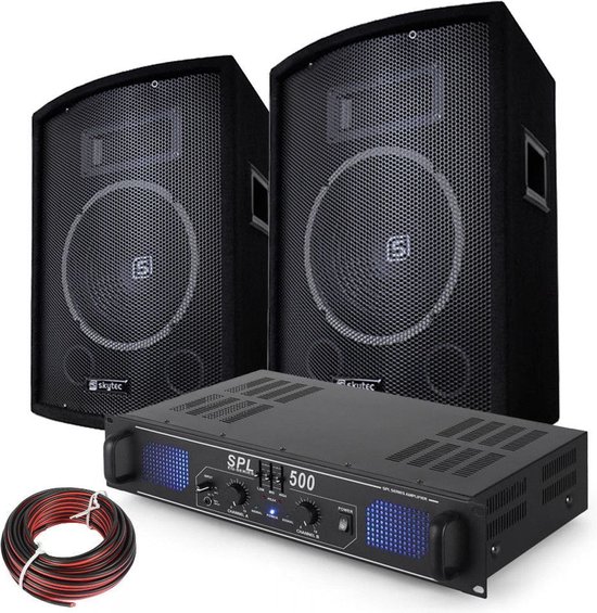 500W PA Disco set met en luidsprekers | bol.com