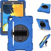 P.C.K. Hoesje/Backcover/Sockproof/Stootproof/Bouw Robuuste Armor Case donkerblauw geschikt voor Apple iPad 11 PRO 2018/2020 MET PEN EN GLASFOLIE