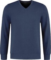 GENTS | Trui Heren V-neck melange navy Maat M 39/40