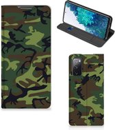 Book Case voor Samsung Galaxy S20 FE Hoesje met Magneet Army Dark