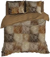 Satin d'Or Fur - Dekbedovertrek - Lits-jumeaux - 270x200/220 cm - Tobacco