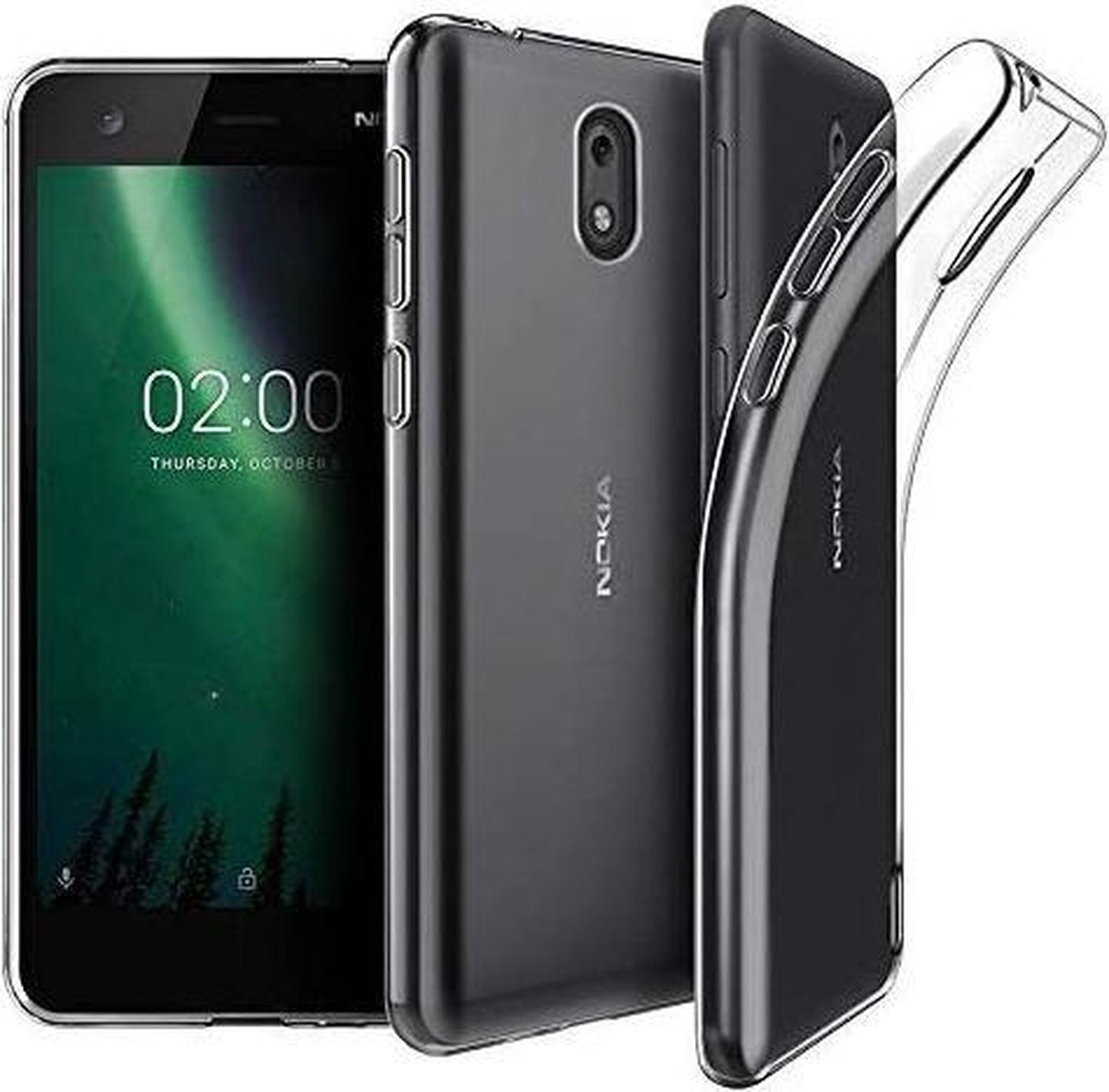 Silicone hoesje Geschikt voor: Nokia 2.1 - transparant