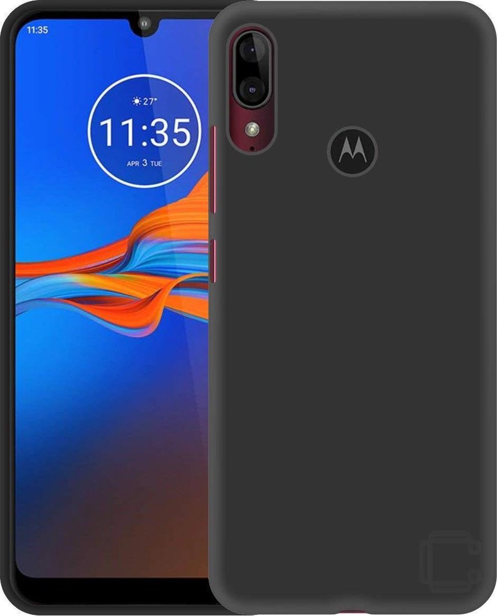 Soft TPU hoesje zwart Silicone Case Geschikt voor: Motorola Moto E6s