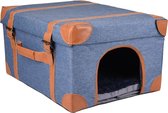 KATTEN MAND/KOFFER BLUE DENIM 45X34X24CM