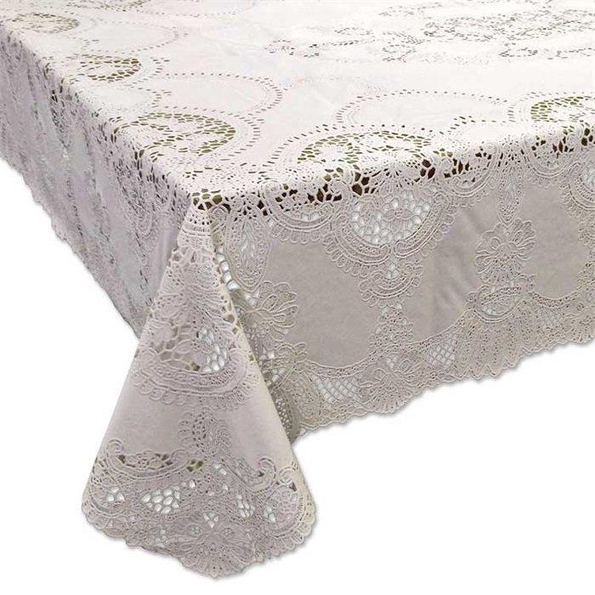 Tafelkleed Amira Vinyl 137x180cm ivoor