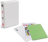 1x Setje van 54 speelkaarten groen - Kaartspellen - Speelkaarten - Pesten/pokeren - Engelstalige speelkaarten