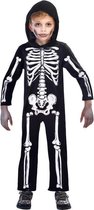 Amscan Kinderkostuum Skelet Junior Polyester Zwart/wit Maat 10-12 Jaar