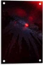 Tuinposter – Rood Licht - 40x60cm Foto op Tuinposter  (wanddecoratie voor buiten en binnen)