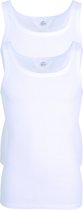 Gotzburg heren singlets regular fit (2-pack) - doppelripp heren onderhemden - wit - Maat: XL