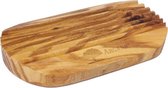 Porte-savon en bois d'olivier avec rebords - 100% naturel et durable