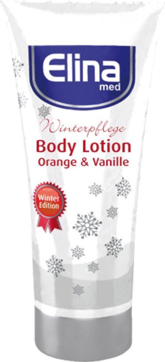 NEW! Elina Med Body Lotion Winterverzorging Orange & Vanille 200ml (4 stuks) - winter - verzorging - care - cadeaupakket - giftset - gift - cadeau - pakket - feest - verjaardag - birthday - present