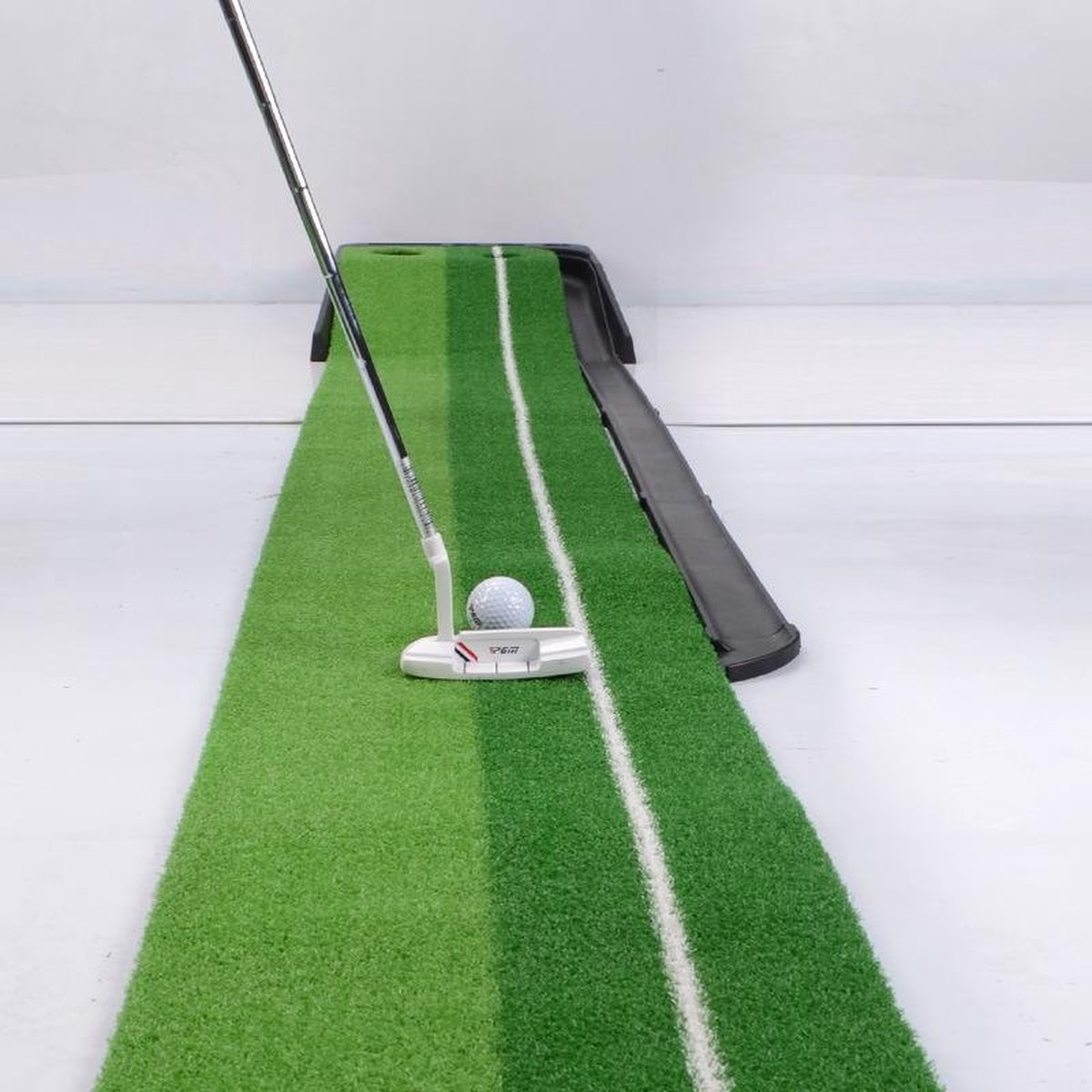 3 m tapis de golf / practice 2 trous de golf avec bâton de golf et 3 balles  de golf | bol