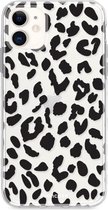 Fooncase Hoesje Geschikt voor iPhone 12 - Shockproof Case - Back Cover / Soft Case - Luipaard / Leopard print