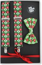 We Love Ties - Giftset bretels Festive Xmas - groen / rood / wit