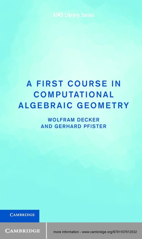 AIMS Library of Mathematical Sciences - A First Course in Co ... - cover